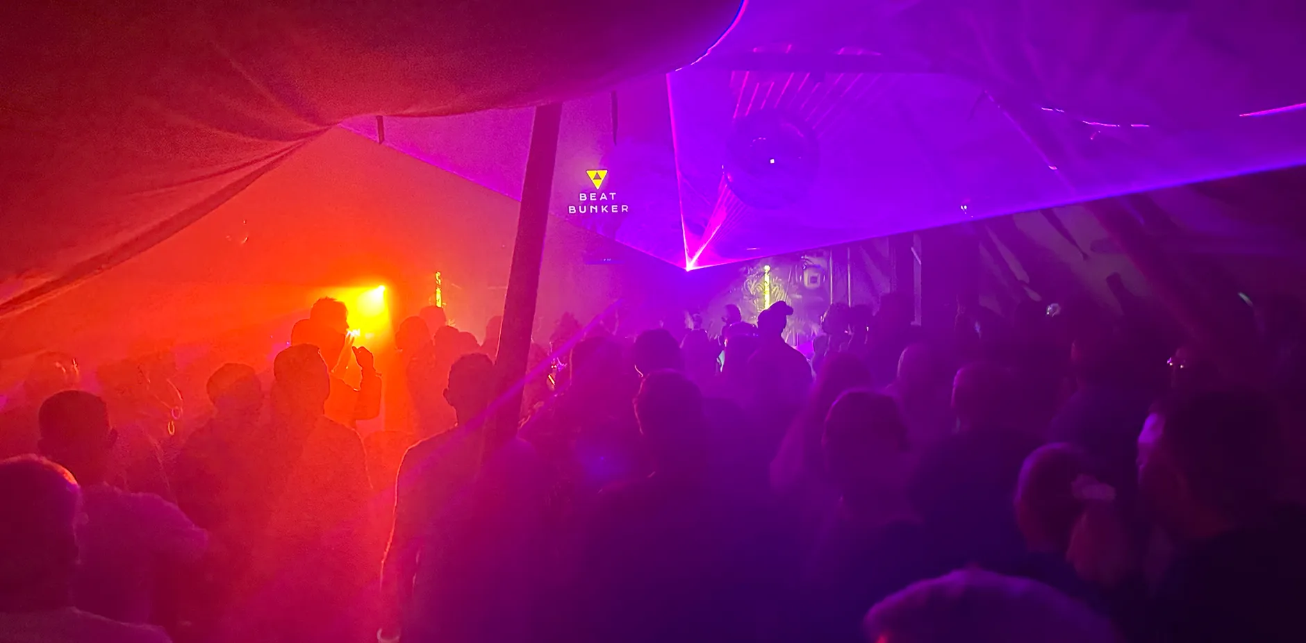 The geodome at Beat Bunker 2024 in Bodiam.